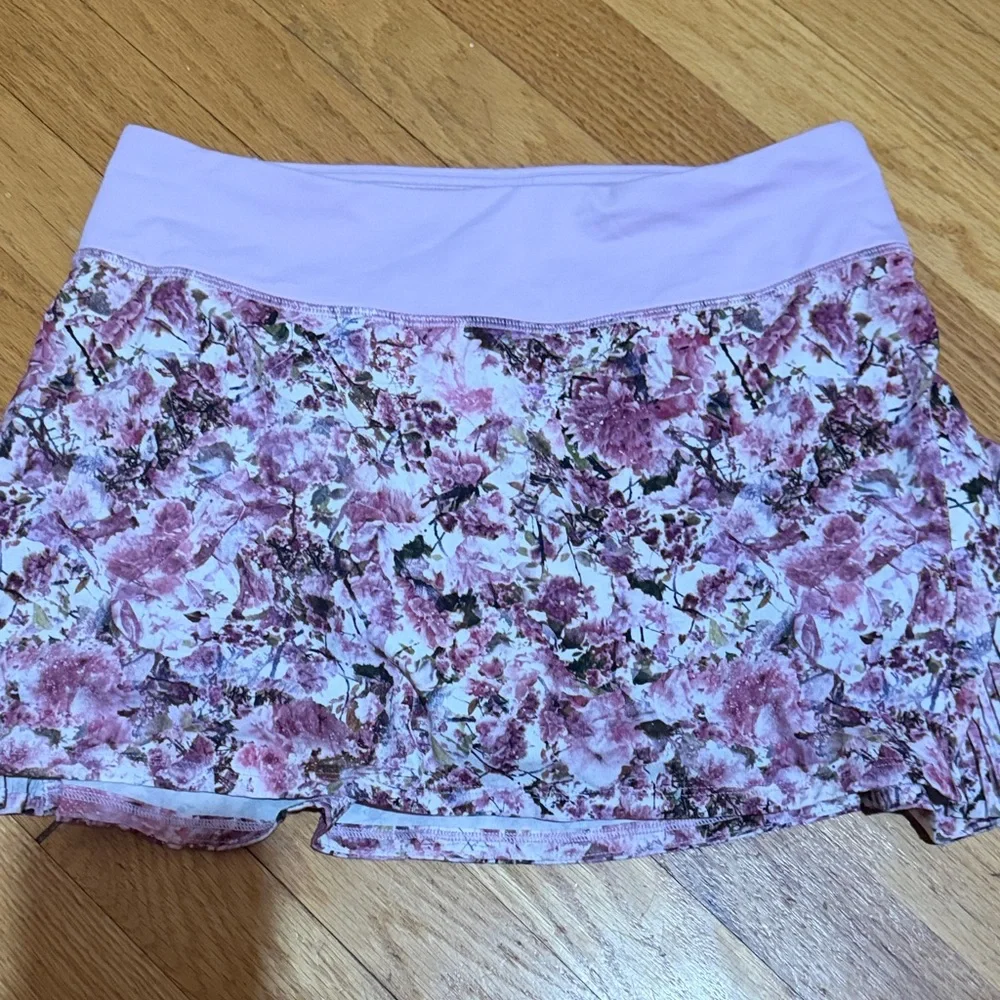 lululemon athletica Pink Floral Athletic Skirt